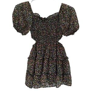 Art Class Girls 4/5T Floral Puff Sleeve Ruffle Dress NWT.